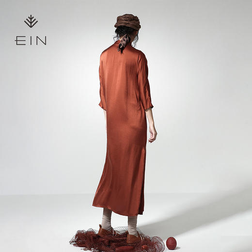 EIN重磅真丝直身禅修长卦连衣裙ED29023 商品图2