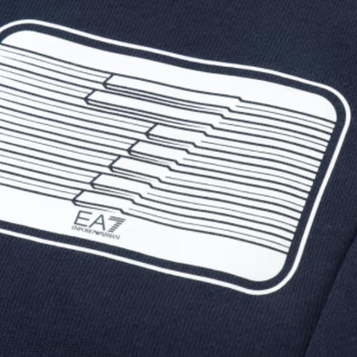 EMPORIO ARMANI EA7 阿玛尼 男士棉质徽标贴片休闲运动裤 蓝色 3RPP63 PJEQZ 1554 商品图3