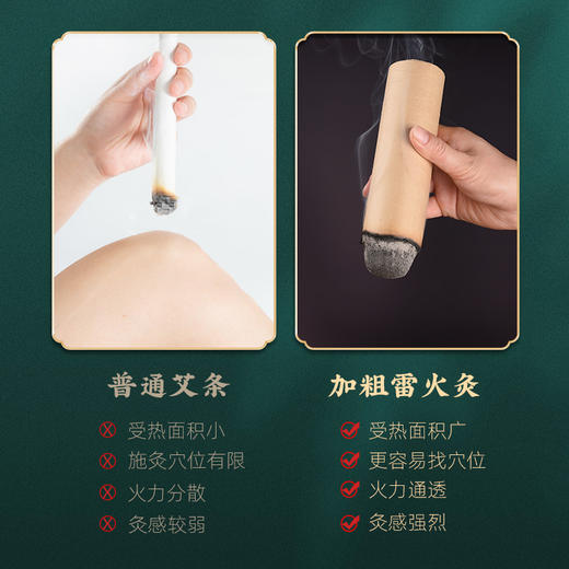 神农7号绒6cm加粗陈年艾条3支装 商品图2