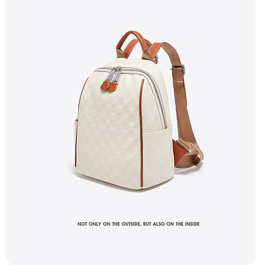 Safiya/索菲娅头层牛皮2023新款潮流旅行背包书包女款双肩包女包SF900116Y 商品图8