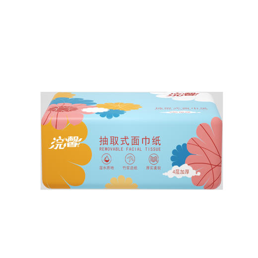 【实惠6包装！4层加厚抽纸】浣馨竹浆白色纸巾6包抽纸巾家庭餐巾纸卫生纸 商品图2