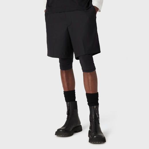 EMPORIO ARMANI 阿玛尼 男士防撕裂羊毛混纺奇诺板休闲短裤 黑色 3R1PC1 1NRBZ 0999 商品图1