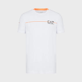 EMPORIO ARMANI EA7 阿玛尼 男士 VENTUS7 技术面料字母徽标印花圆领短袖T恤 白色 3RPT30 PJEMZ 1100