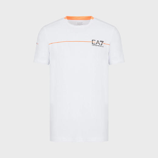 EMPORIO ARMANI EA7 阿玛尼 男士 VENTUS7 技术面料字母徽标印花圆领短袖T恤 白色 3RPT30 PJEMZ 1100 商品图0