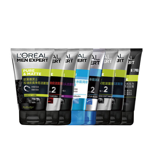 L'ORÉAL欧莱雅男士洁面膏100ml多款任选水能润泽双效火山岩清痘洁面膏洗面奶 商品图8