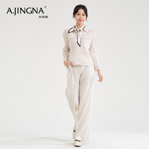 【三宅褶皱】阿菁娜气质女翻领气质女神高级感外套F28C202010 商品图5