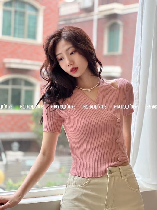 【门店同款】夏季挂脖侧排扣针织衫 150627028 商品图1