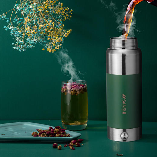 山水（SANSUI）真空电热杯  粉红色 商品图1