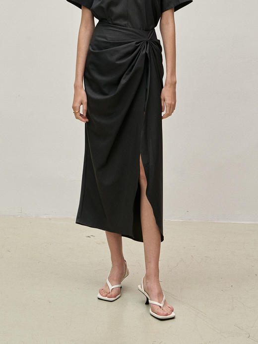 Viktoria Chan | SS23006 Astrid gathered skirt [ 半裙 深灰 / 卡其 / 浅蓝 ] 商品图2