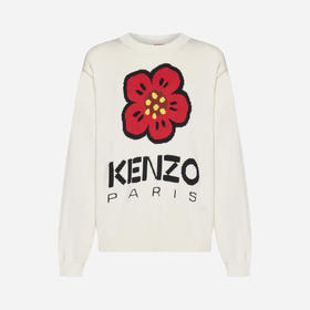 KENZO 高田贤三 男士棉质海棠花徽标长袖针织衫 杏色 FD55 PU380 3LD 02