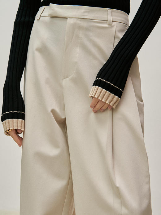 Viktoria Chan | SS23012 Astrid pleated trousers[ 长裤 黑 / 白 / 浅米 ] 商品图7