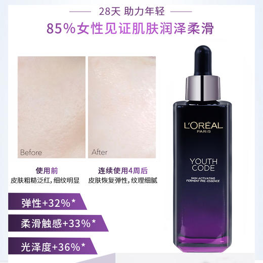 欧莱雅小黑瓶精华液修护紧致抗皱抗初老保湿青春肌底液第三代75ml 商品图3