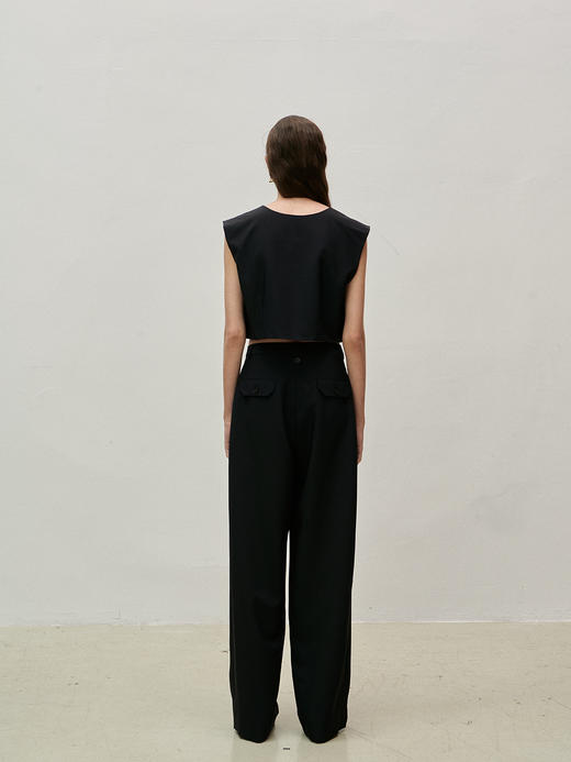 Viktoria Chan | SS23012 Astrid pleated trousers[ 长裤 黑 / 白 / 浅米 ] 商品图2