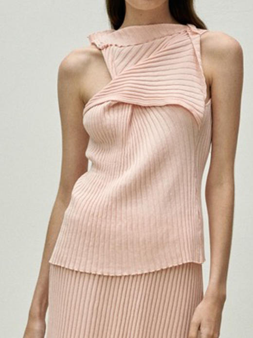 Viktoria Chan | SS23049 Shelby constructed knit [针织背心 黑 / 白 / 粉 / 卡其 ] 商品图3