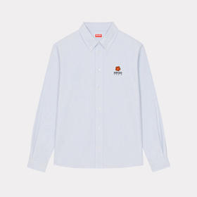 【二】KENZO 高田贤三 男士棉质“BOKE FLOWER”徽章刺绣休闲长袖衬衫 浅蓝色 FD55 CH410 9LO 64