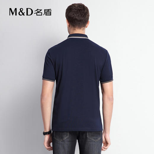 【菁英同款】名盾男士短袖Polo衫春夏桑蚕丝舒适翻领短袖t恤22588 商品图4