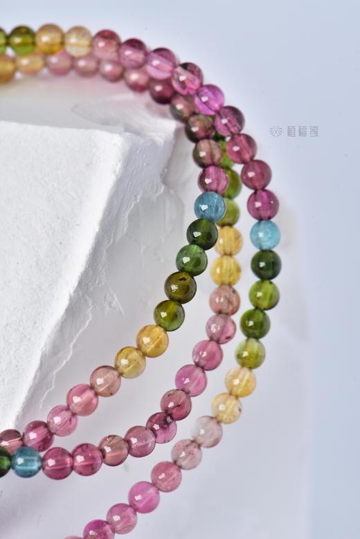 【虹彩】彩虹碧玺多圈手串    CB230307602 商品图3