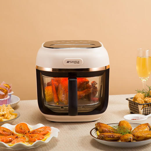 山水（SANSUI）可视化空气炸锅 SKZ-A27D 浅黄色 商品图1