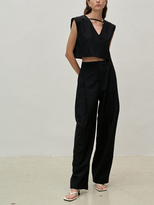 Viktoria Chan | SS23012 Astrid pleated trousers[ 长裤 黑 / 白 / 浅米 ] 商品图11