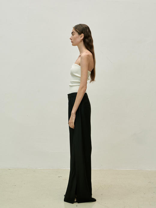 Viktoria Chan | SS23057 Stina flowy trousers [ 高开叉阔腿裤 黑 / 灰 / 卡其 ] 商品图4