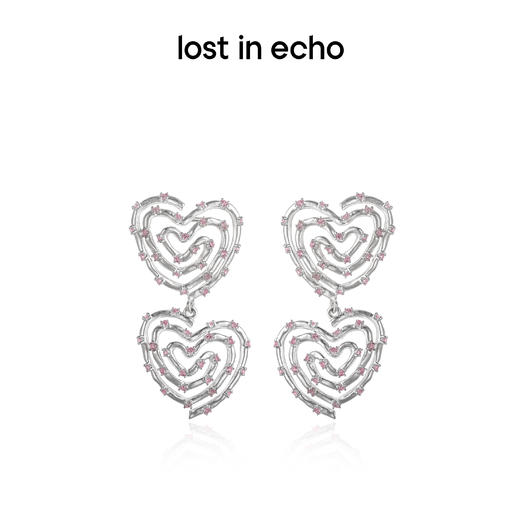泫雅同款lost in echo原创设计师款外星遗迹系列麦田爱心耳环耳坠 商品图0