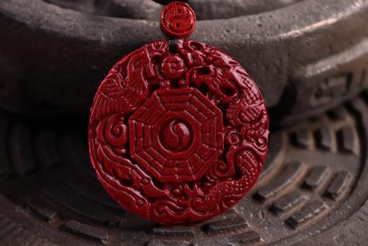 紫金砂龙凤吊坠，原矿朱砂 商品图5