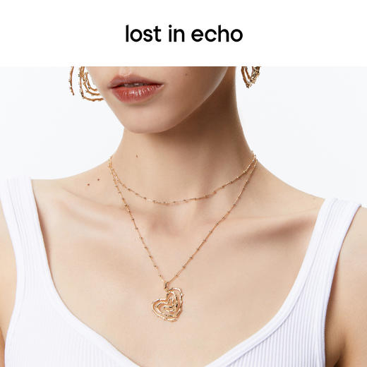lost in echo设计师品牌小众外星遗迹麦田爱心项链男女同款锁骨链 商品图2