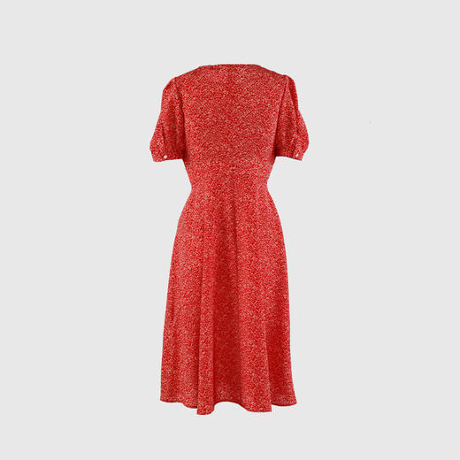 圆领胸抽皱连衣裙 商品图2