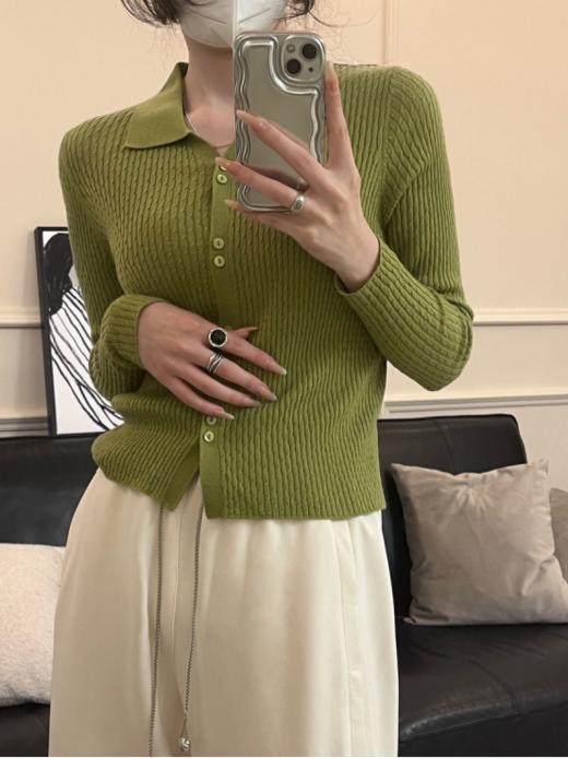 【1.3折银泰撤柜！TRITTY羊毛小麻花衬衫领开衫】商场同款‼原价890元 今天到手119元‼ 商品图8