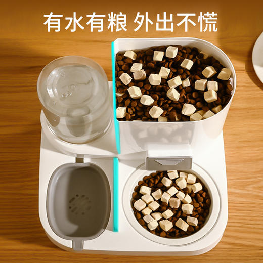 【宠物用品】自动喂食喂水器猫咪狗碗猫盆饮水喂食二合一 商品图3