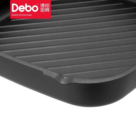 Debo德铂 煎锅不粘平底锅明火专用24cm 黑色/绿色 商品图7