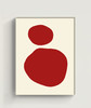 伽罗 JALO 挂画-现代家居画-两块红色 P317（预计10天内发货） 商品缩略图0