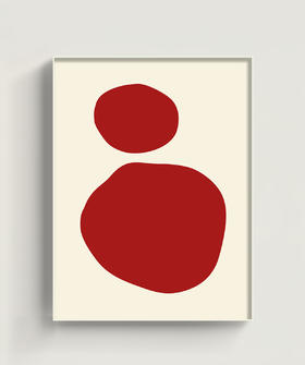 伽罗 JALO 挂画-现代家居画-两块红色 P317（预计10天内发货）