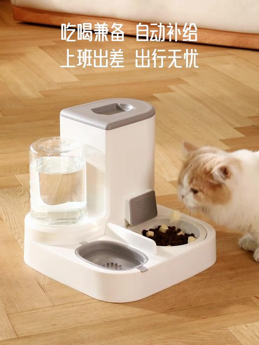 【宠物用品】自动喂食喂水器猫咪狗碗猫盆饮水喂食二合一 商品图0