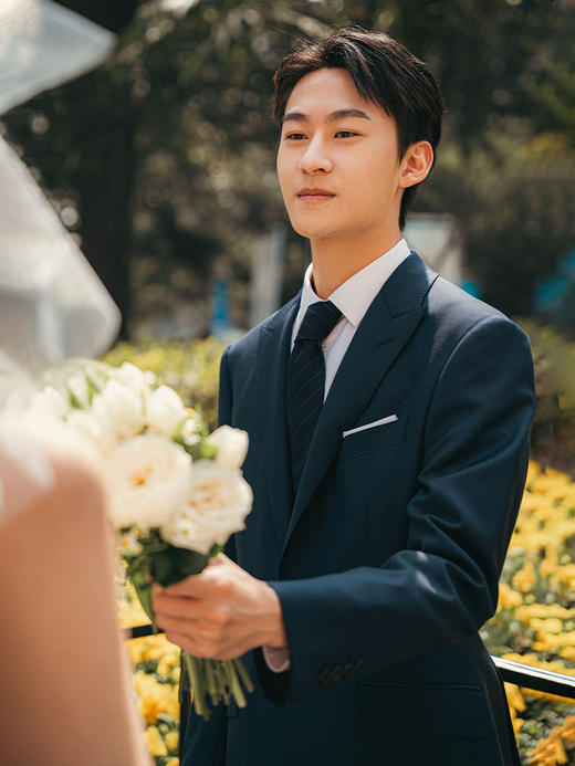 callisto藏青精纺全绵羊毛西服 FRBWJ072H 商品图2