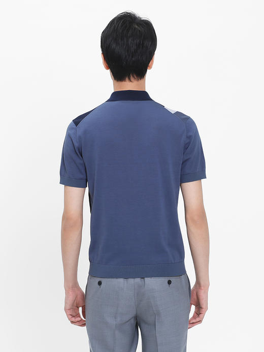 callisto撞色丝麻棉翻领T恤  SRTSS113C 商品图2