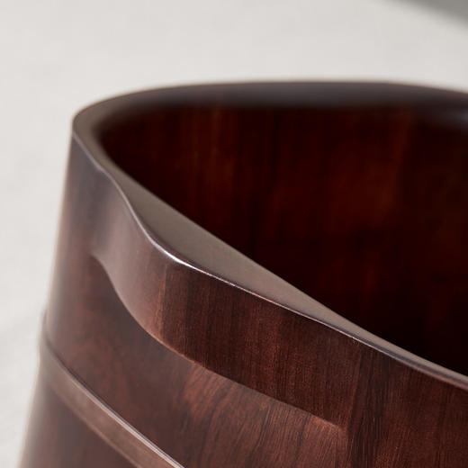 初心| 方形足浴桶泡脚桶大叶花梨胡桃色 商品图9