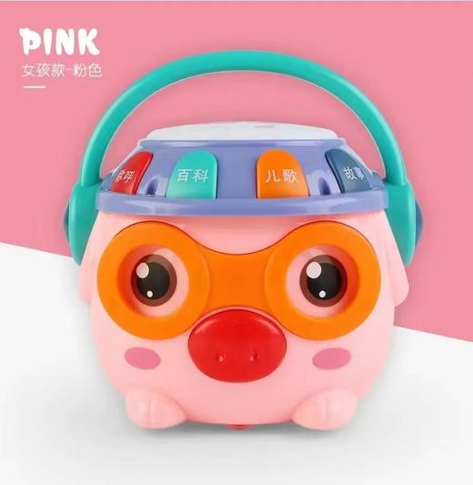 儿童益智早教婴幼儿宝宝玩具巴士车打地鼠多功能手拍鼓六面音乐鼓 商品图11