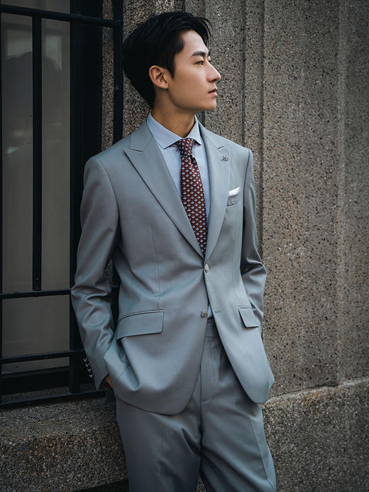 callisto灰色绵羊毛混纺西服 SSBWJ001C 商品图0