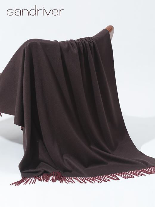 羊绒水波纹披毯 SJF92P601B 商品图5