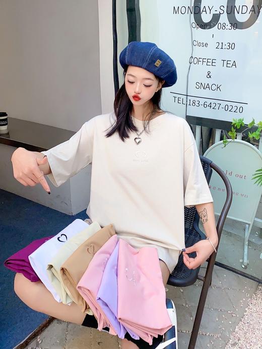 2023新款宽松中长款休闲百搭半袖4.0版 商品图4