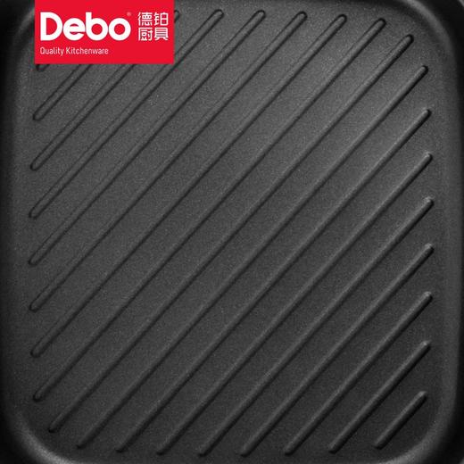 Debo德铂 煎锅不粘平底锅明火专用24cm 黑色/绿色 商品图5