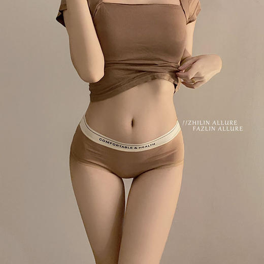 6条装内裤【运动字母纯绵透气内裤】~亲肤透气软糯少女内裤撞色简约包臀女士三角裤 商品图7