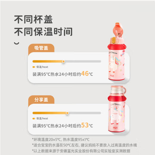 富光贝贝佳真空儿童保温水壶600ml 商品图2