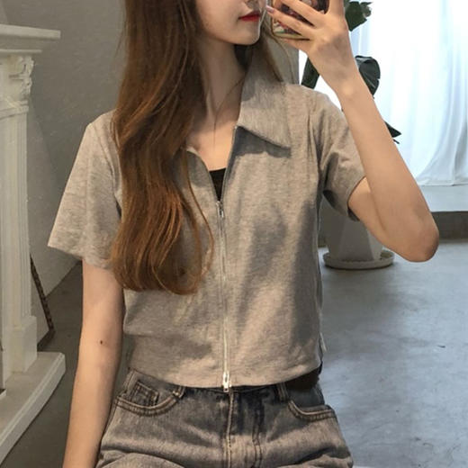 裁缝学苑AQ166短款polo衫纸样上衣女装露脐短袖T恤做衣服样板打版 商品图4