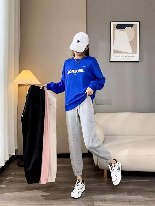 2023卫裤女款纯棉束脚运动裤5.3版 商品图1