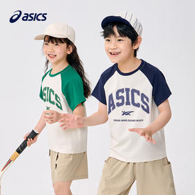 【正品 品牌直发】ASICS/亚瑟士童装2023年夏新款儿童男女童针织印花短袖运动T恤