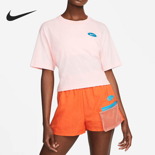 Nike/耐克夏季新款女子运动时尚短款T恤DM6575-610 商品图0