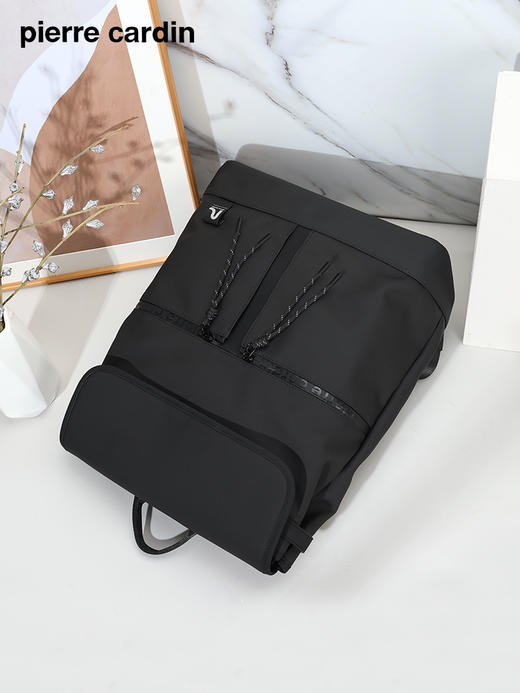 皮尔卡丹pocket系列 大容量男士磁扣双肩包 商品图1