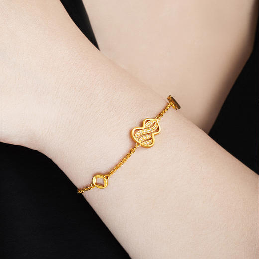 宫匠造办 福禄手链 黄金镶钻 商品图5